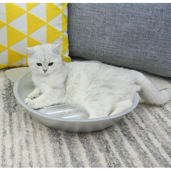 

Summer Cool Aluminum Cat Bed Small Dog Nest Pet House Cattery Easy To Clean Refreshing Comfortable Cat Accessories Cama Gato