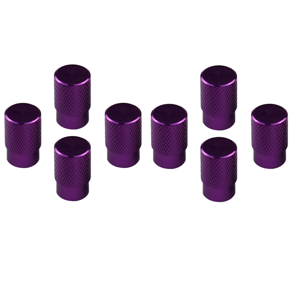 8pcs Automatic Car Bicycle Wheel Tire Valve Stems Cap Dustproof Cover Purple
