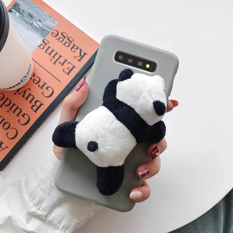 Белый Funda для iPhone 11 Pro Max чехол 6 6S 7 8 Plus X XS Max Милая панда для черного чехла для iPhone 7 XR чехол Подарок другу - Цвет: Белый