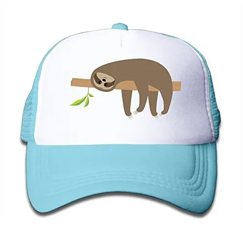 Ленивец лежа на ветке дерева милые детские сетки полями унисекс кепки Snapback шапки