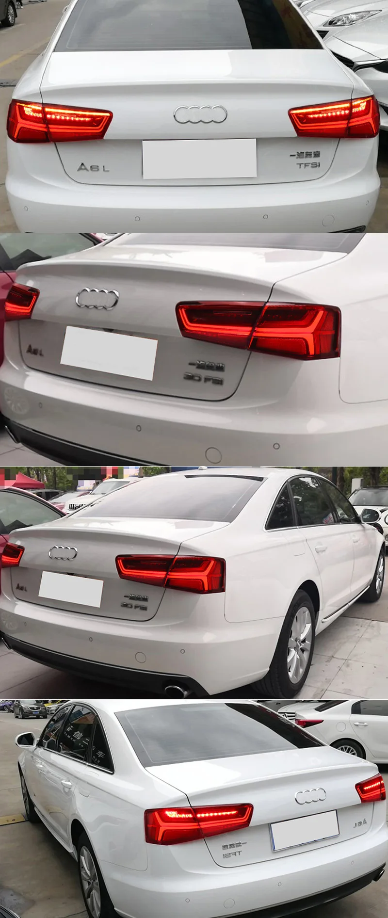4 шт. для Audi A6 2012~ год A6L задние фонари светодиодный задний фонарь DRL+ поворот+ тормоз+ задний фонарь