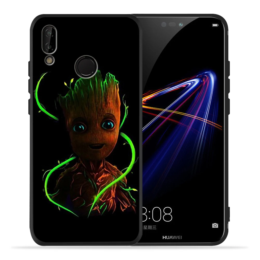 Марвел, Мстители, паук-человек Groot чехол для huawei P30 для huawei p20 lite mate 20 lite Honor 8X9 10 20i V20 PSmart Etui