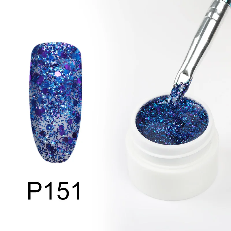 1 шт. Женский гель для ногтей DIY Art Sequin стойкий нетоксичный модный макияж YUF99 - Цвет: As show