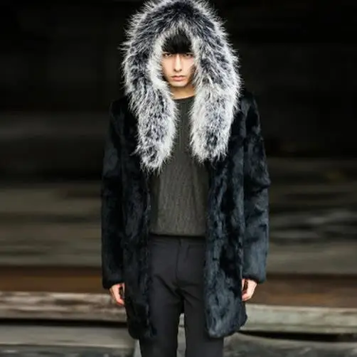 Fluffy Men faux fur Coats 2021 men's 