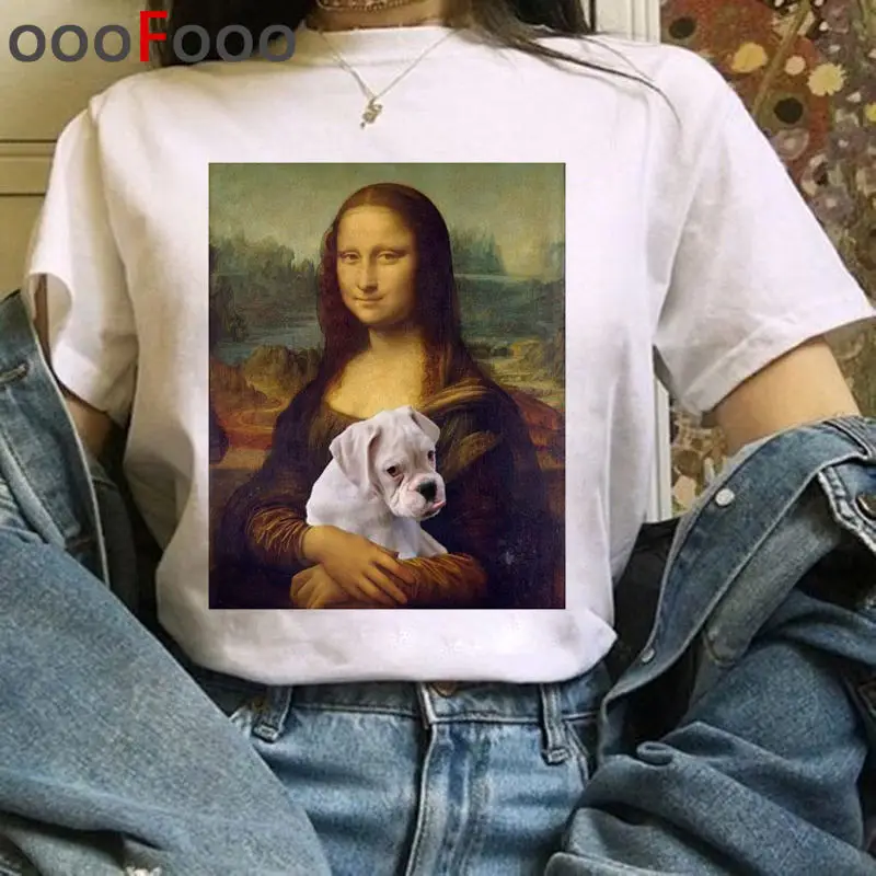 Mona Lisa Aesthetic Harajuku T Shirt Women Grunge Funny Cartoon T-shirt Ullzang Vintage 90s Tshirt New Fashion Top Tees Female