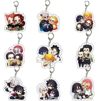 

Anime Demon Slayer Kimetsu no Yaiba keychain Kamado Tanjirou Nezuko Agatsuma Zenitsu Rengoku Kyoujurou Two-Side Acrylic key ring