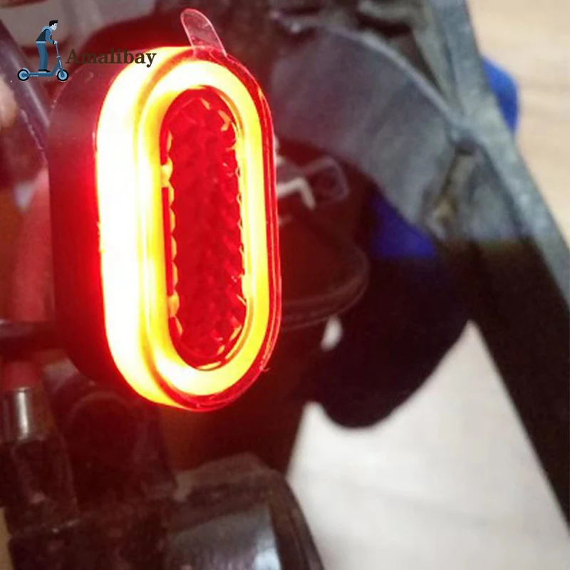 Electric Scooter Brake Rear Tail Light For Xiaomi M365 1S Pro Electric Scooter Taillight Safety Warning Stoplight Waterproof scooter accessories scooter light