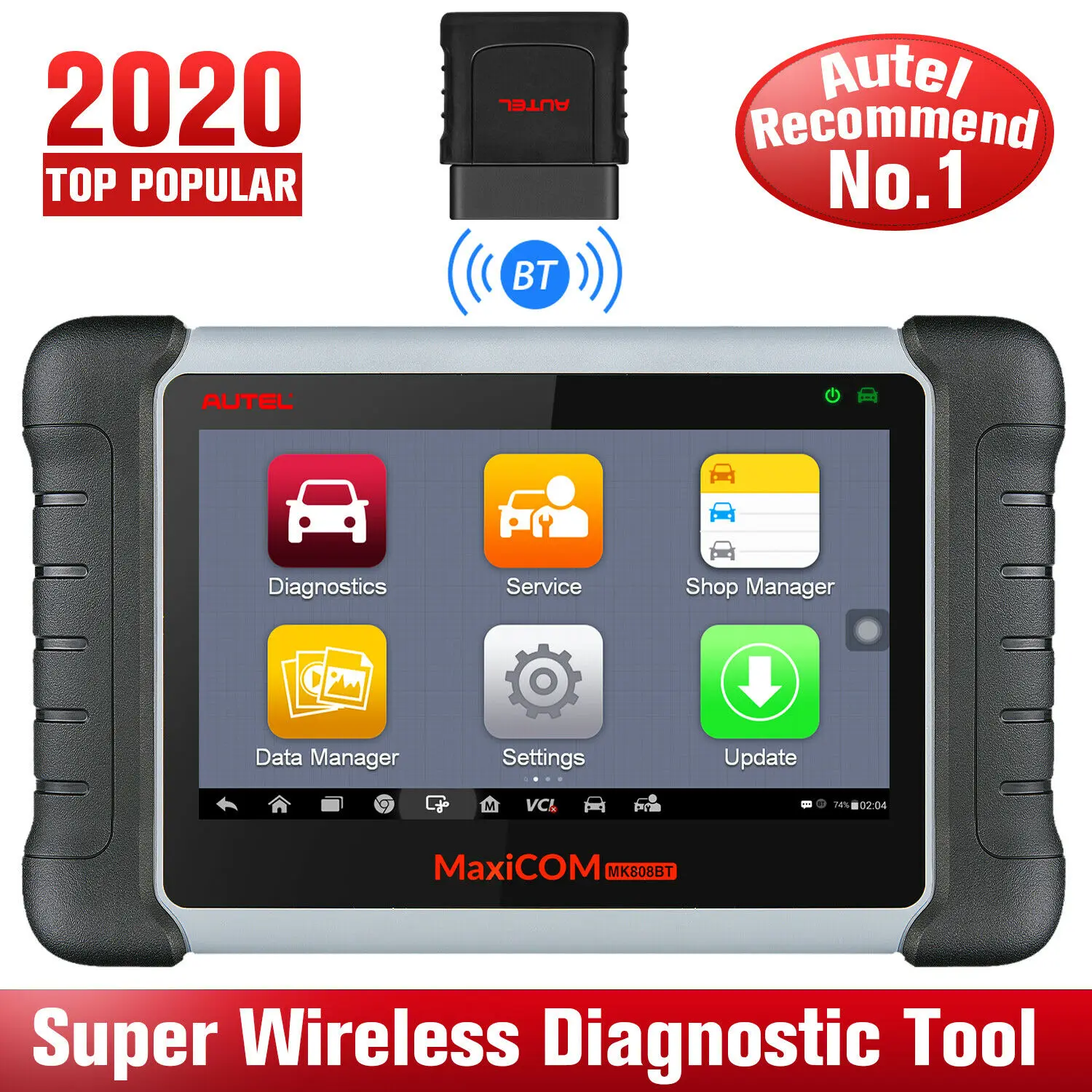Autel MK808BT Автоматическая Диагностика OBD2 сканер кода инструмент DPF EPB двигатель все