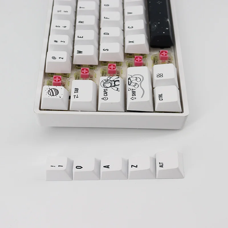 Gmk Outer Space Theme Keycap Sublimação de Dye Pbt Tecla de Teclado Mecânico Perfil Cereja para Cross mx Switch 140 Teclas - Imagem 6