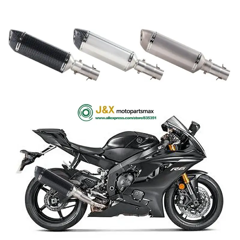 Мотоциклетная полная система глушитель Escape slip on для Yamaha R6 YZF-R6 2006- средняя Соединительная труба с DB-KILLER