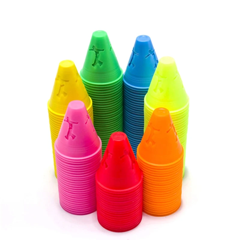 10pcs inline skating Skateboard Mark Cup Soccer Rugby Speed training Equipment Space Marker Cones Slalom Roller skate pile cup 10pcs inline skating Skateboard Mark Cup Soccer Rugby Speed training Equipment Space Marker Cones Slalom Roller skate pile cup