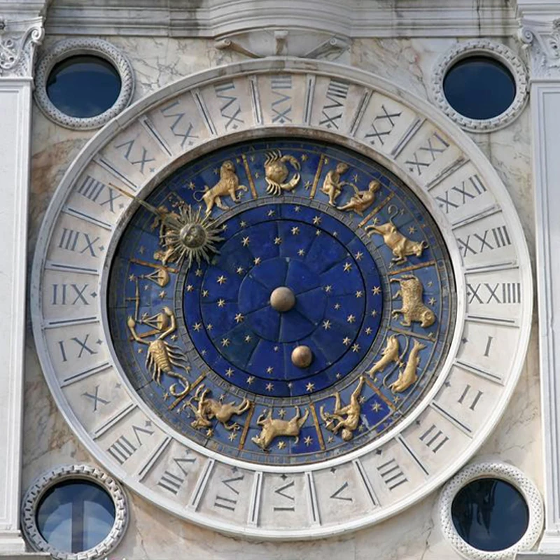 Креативные настенные часы венецианские астрономические деревянные часы настенные часы для гостиной кварцевые часы 12 созвездий украшение дома