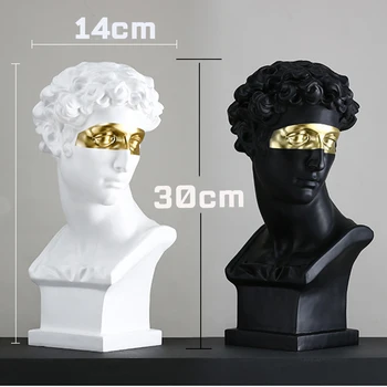 

GIULIANO MEDICI STATUE DAVID RESIN STATUES FOR DECORATION DAVID HEAD SCULPTURE FIGURINE NORDIC DECORATION HOME ACCESSORIES