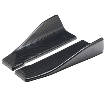 

2Pcs Universal Carbon Fibre Style Car Side Skirt Rocker Splitters Winglet Canard Diffuser Shovels(35Cm/13.8Inch)