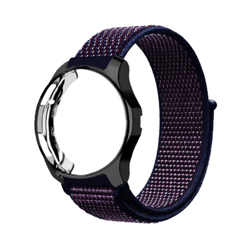Защитный чехол + ремешок для samsung gear S3 Frontier Galaxy watch 46 мм 42 мм ремешок 22 мм спортивный нейлоновый браслет с петлей и чехол для часов silcone