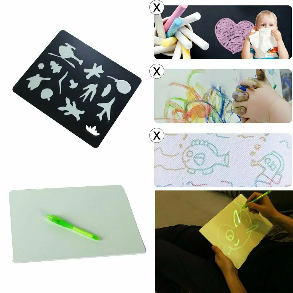 Kids Draw With Light Fun And Developing Toy Drawing Board Magic Draw Educational Drawing Toys