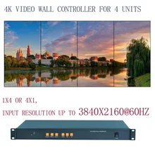 1X4 4K видео настенный контроллер, 4K видео настенный процессор для 4 единиц, входное разрешение до 3240x1706 или 1706x3240