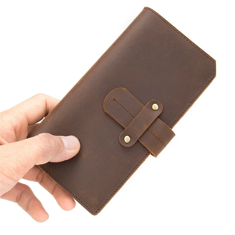 

Man Long Wallet Cowhide Men Clutch Wallets Genuine Leather Long Purses Business Large Capacity Wallet Phone Bag For Male