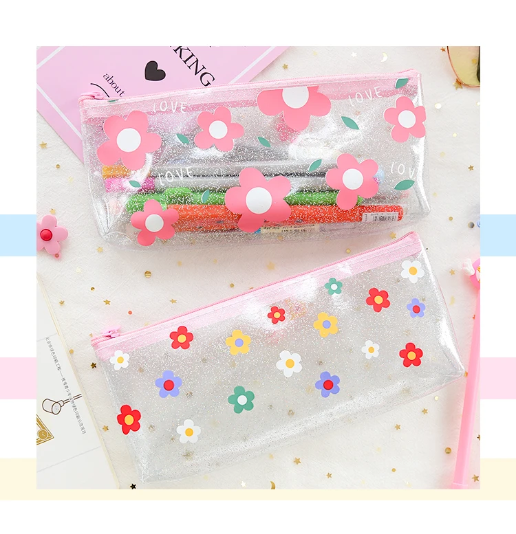 Симпатичные Фрукты прозрачный Карандаш Чехол для девочек Kawaii pvc канцелярские принадлежности пенал школьные канцелярские принадлежности Эсколар
