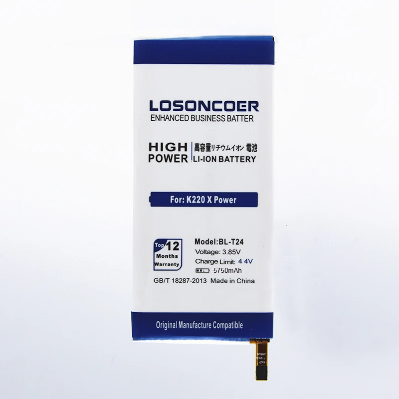 LOSONCOER 5750 мА/ч, BL-T24 высокого качества Батарея для LG K220 X Мощность K220ds K220dsk K220dsz K220y K220z Ls755 Батарея
