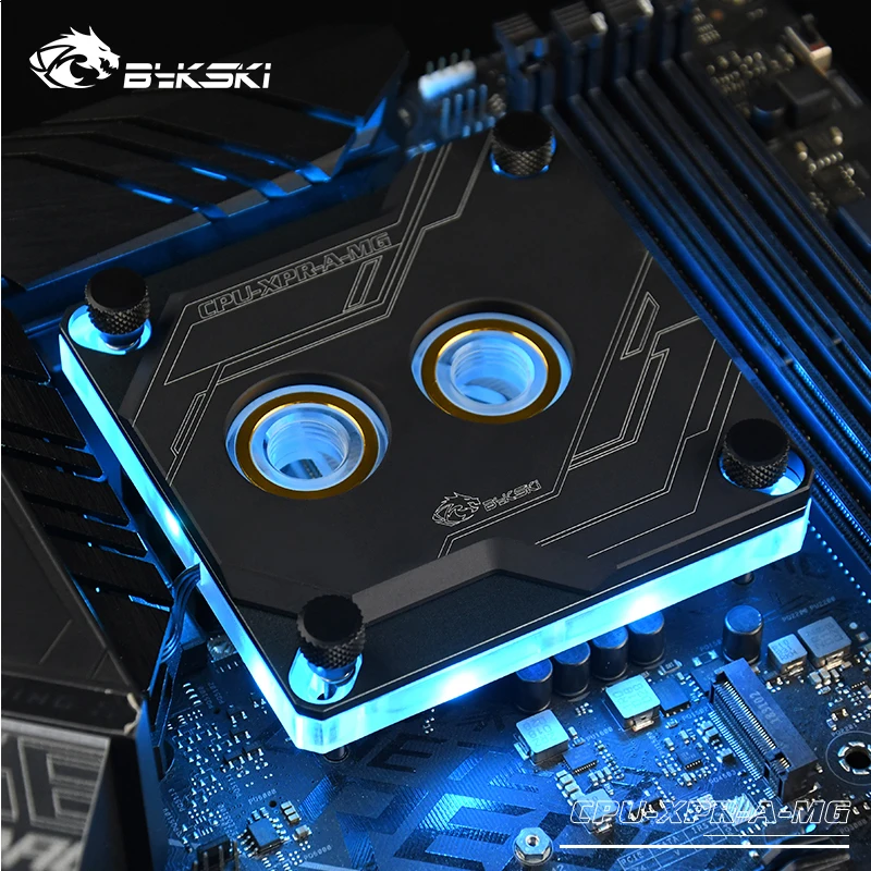 Bykski Процессор воды блок использовать для INTEL LGA1366/1156/1155/1151/1150/2011/2066 RGB светильник Поддержка 5V 3PIN GND заголовок к материнской плате