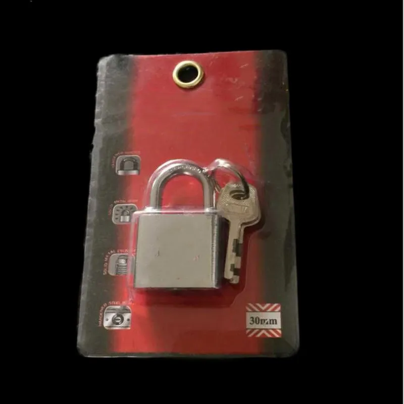 

30mm Blade Iron Padlock Chain Drawer Door Lock Anti-theft Window Chain Cabinet Door Bag Computer Case Security Quartet Locks