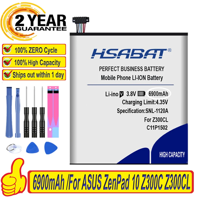 Top Brand 100% New 6900mAh C11P1502 Battery for ASUS ZenPad 10 Z300C Z300CL Z300CG Z300M P023 P01T 10.1 Batteries + free gfit | Мобильные