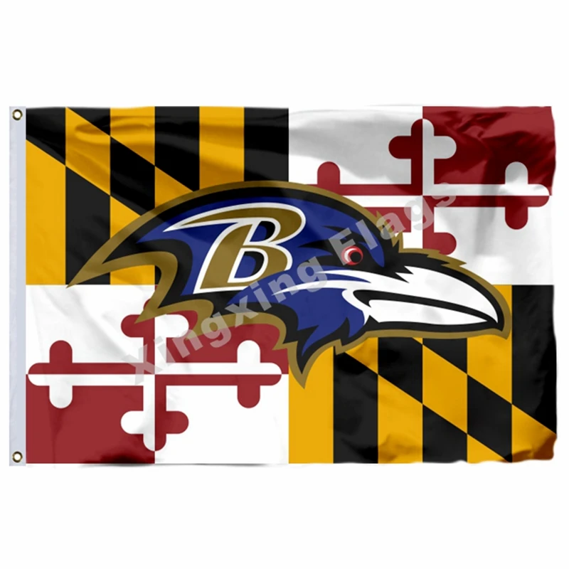 Флаг страны "Baltimore Ravens" 3ft X 5ft полиэстер баннер Летающий Размер № 4 90X150 см пользовательский флаг