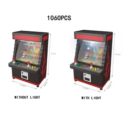 Console de jeu d'arcade de combat classique, micro diamond block, Ryu Ken, briques de construction, jouets nanobrics avec lumière led 
