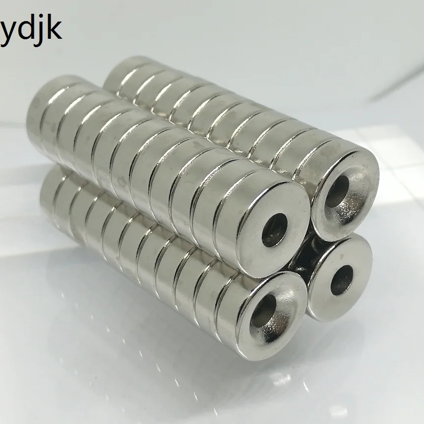 50PCS/LOT Disc Magnet 15*5 Hole 5 N35 Strong D Countersunk NdFeB Magnet  15X5 Permanent Neodymium Magnets 15x5-5