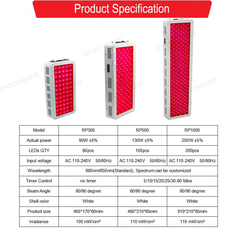 Хорошее качество фабрика профессиональный 300/500/1000 анти старение 660nm 850nm всего тела красный рядом инфракрасный светодиодный светильник для терапии