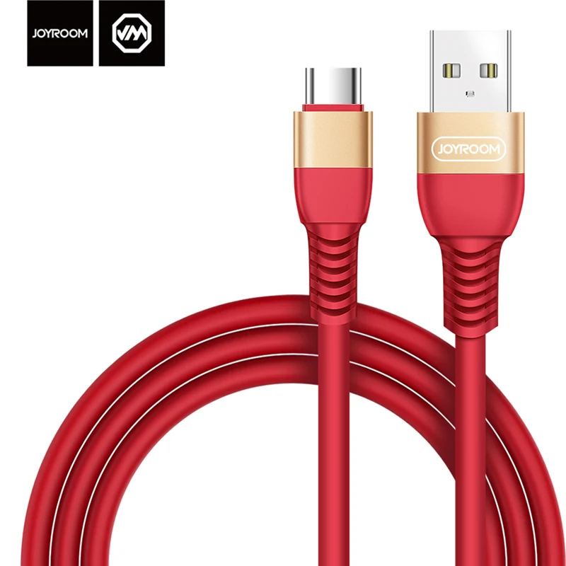 JOYROOM 3 м ультра длинное быстрое зарядное устройство тип-c USB кабель синхронизации данных и зарядки для samsung S9 S8 Plus Note8 C9 C7 Pro LG G6 G5 OnePlus 5 - Цвет: Red