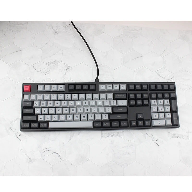 DSA светильник серый черный клавишный колпачок PBT топ лазерная гравировка