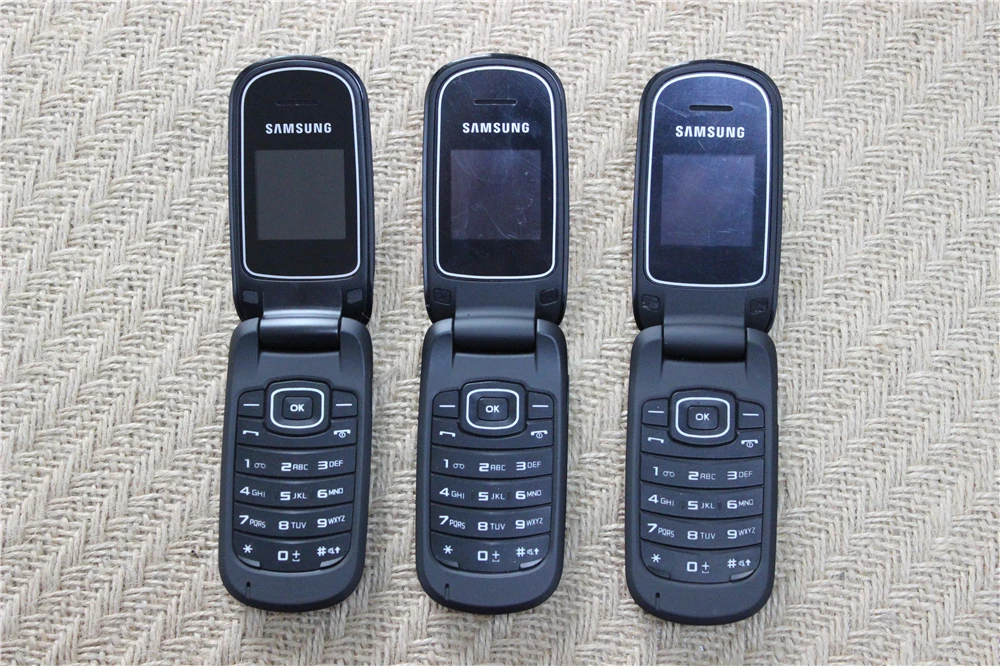 Samsung E1150 Original Unlocked E1151 GSM 1.43 Inches 800mAh Mini-SIM Multi-color Used Old Flip Mobile Phone