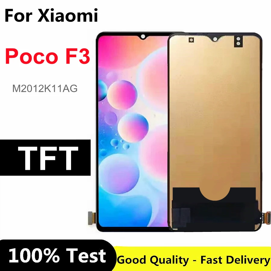 

6.67" TFT For Xiaomi Poco F3 LCD Display Touch Screen Digitizer Assembly For Xiaomi Poco F3 M2012K11AG LCD