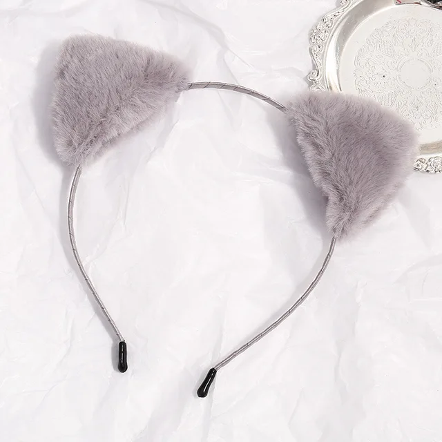 ncmama Cute Solid Panda Ears Hair Bands For Girls Kids Colorful Fluffy Pompom Ball  Headband Fashion Hair Accessories 7