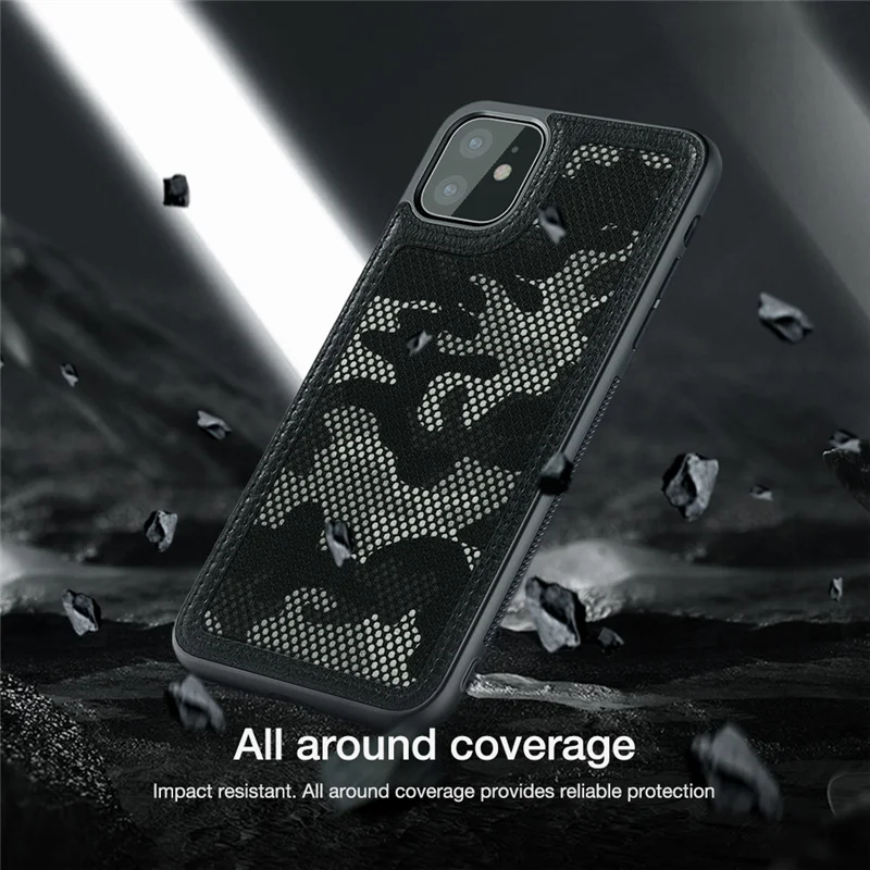 NILLKIN для iPhone/11 11 Pro Max чехол Обложка с камуфляжным принтом ткань Жесткий ПК ПУ+ Мягкий ТПУ для iPhone11 Pro задняя крышка