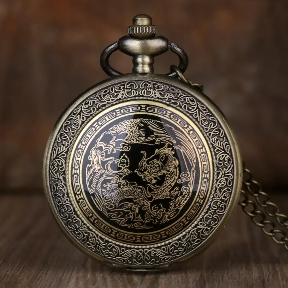 Retro Bronze Dragon Pattern Design 