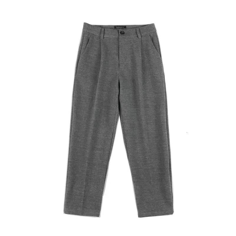 

Men's casual pants 2019 autumn and winter new solid color wool warm casual trousers youth personality fashion men's clothing