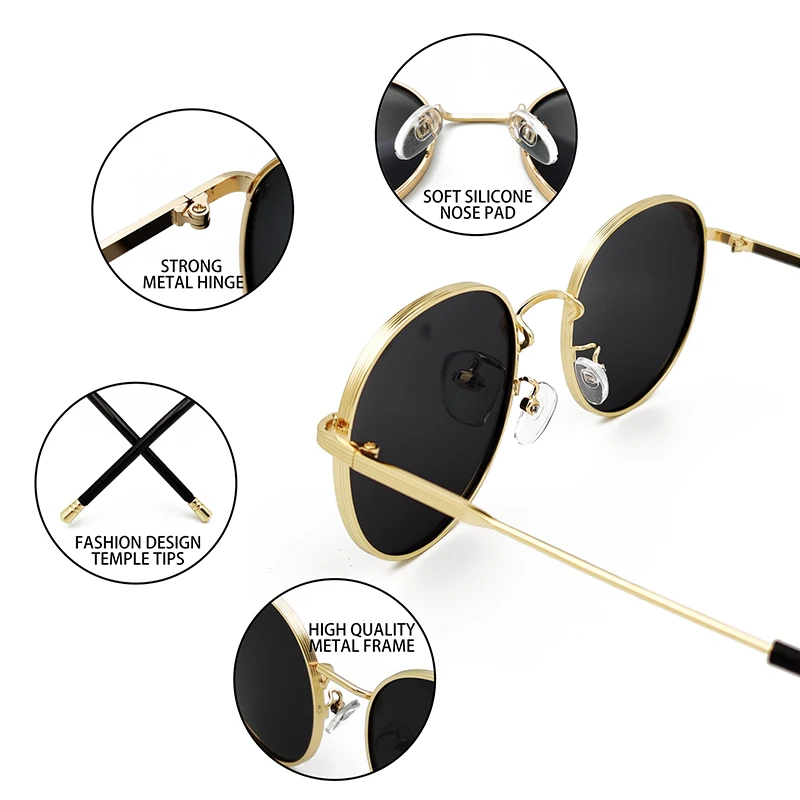 Очки солнцезащитные поляризационные UV400 для мужчин и женщин Модные Винтажные