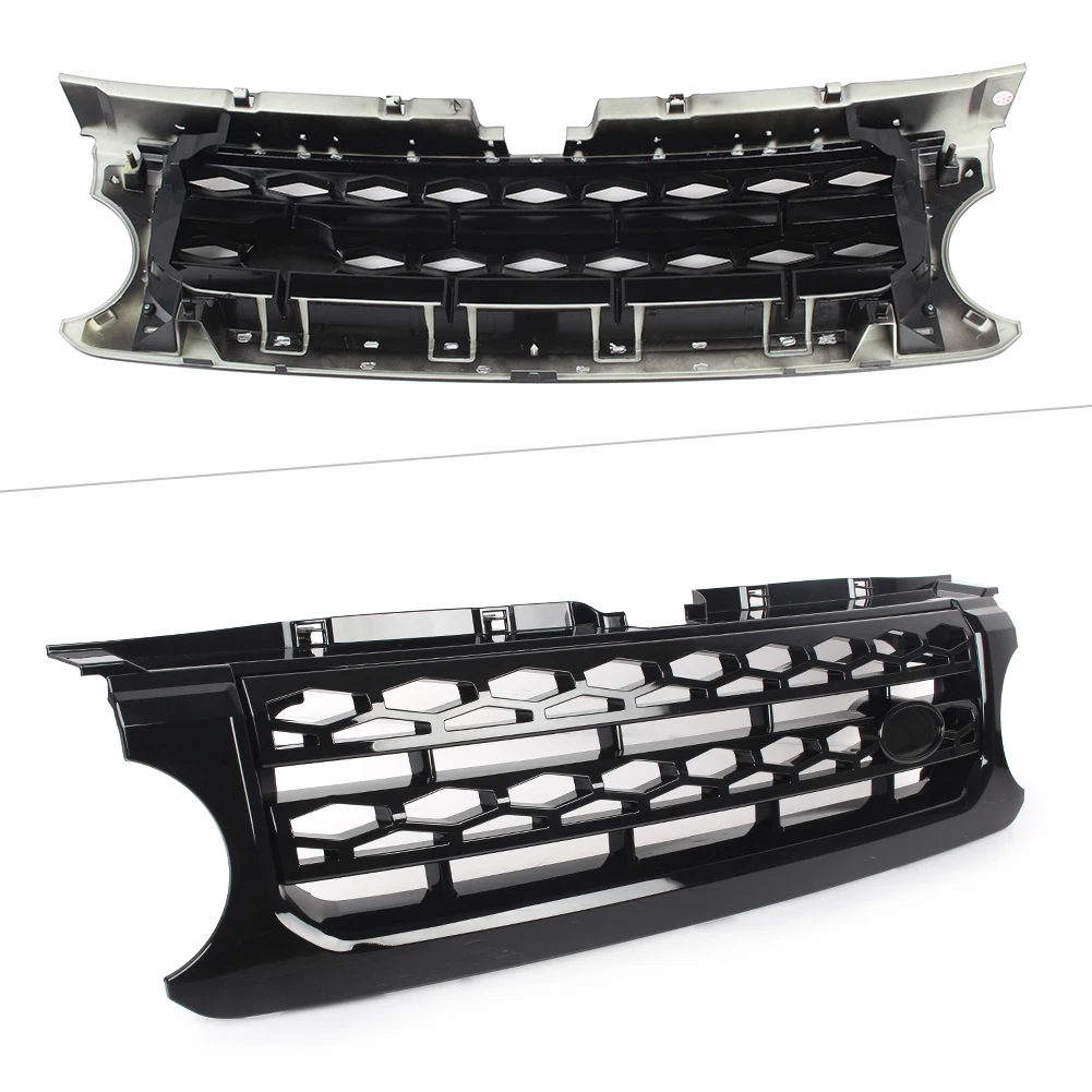 Auto Car Front Grille Gloss Black Upper Mesh Grill For 2010 2011 2012 2013 Land Rover LR4