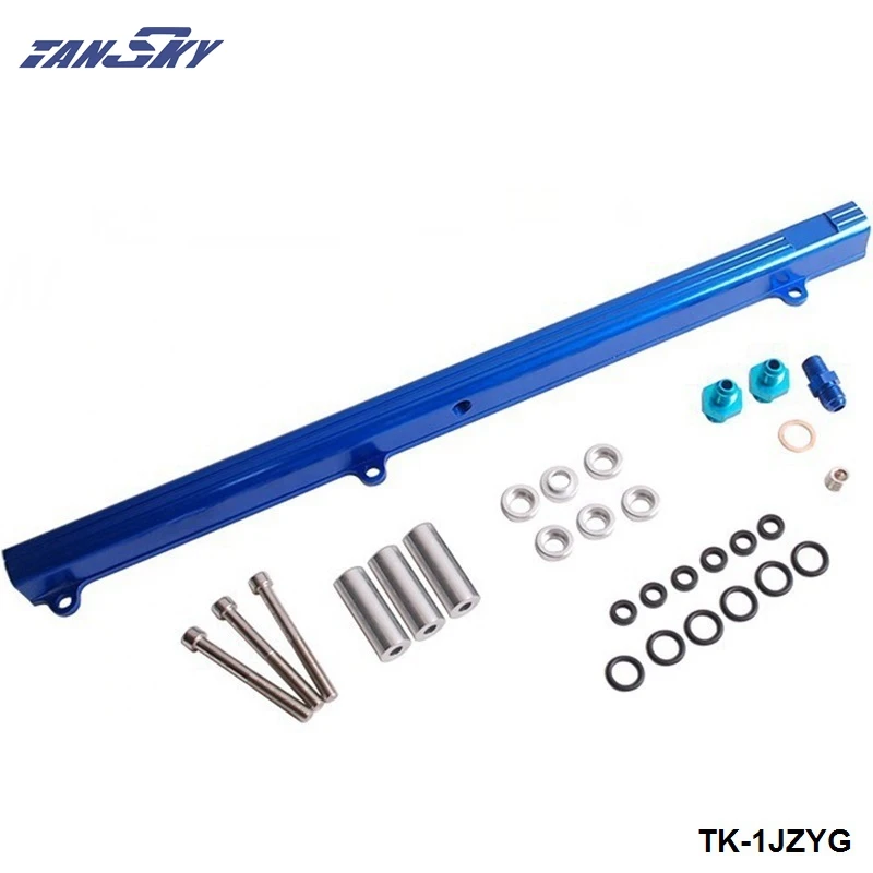 

For Toyota 1JZ Top feed Injector Fuel Rail Turbo Kit Blue Aluminium Billet HQ jdm TK-1JZYG