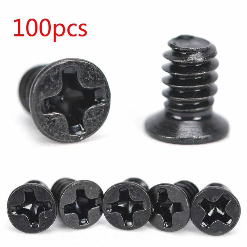 

100pcs/pack M3.5x6mm black zinc cross countersunk head computer screws