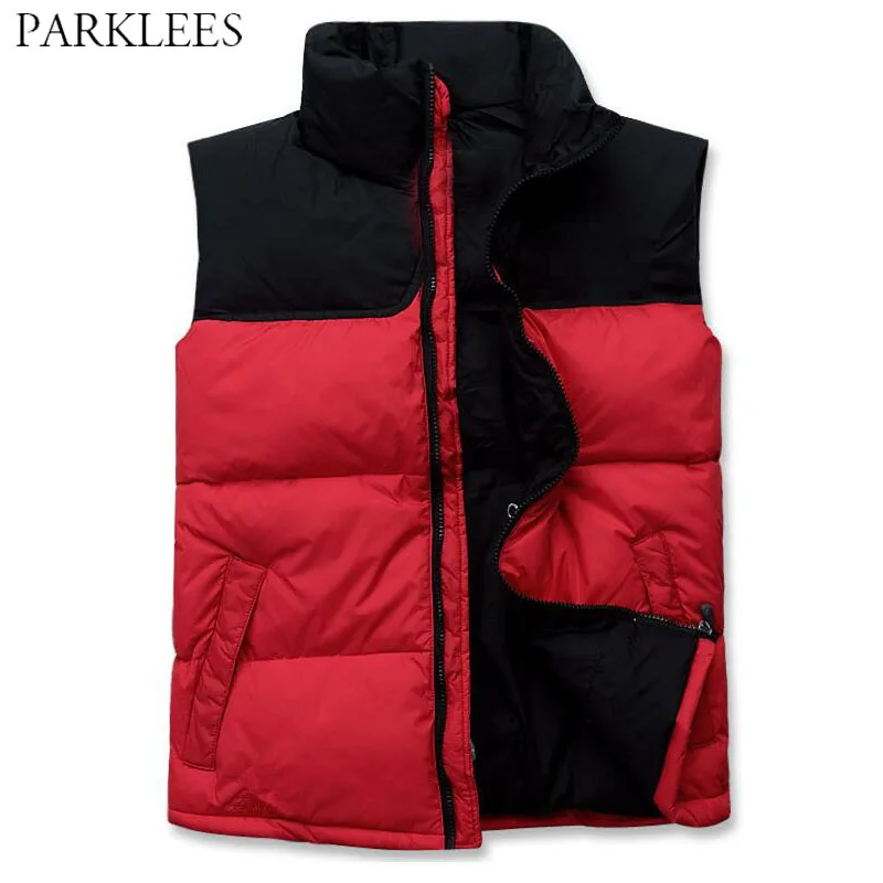 

Casual Patchwork Vest Jacket Mens 2020 Autumn Winter Warm Sleeveless Chaleco Men Zipper Thicken Waistcoat Male Gilet Outerwear