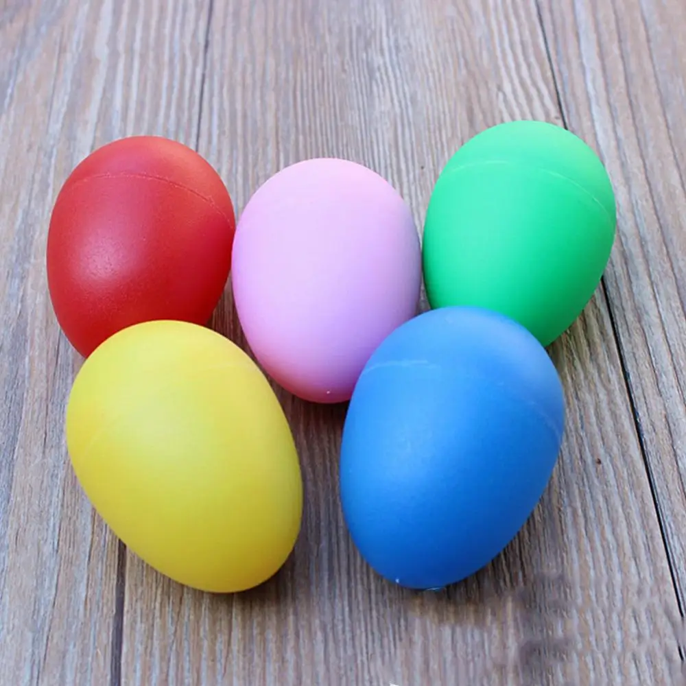 2Pcs Solid Color Baby Egg Music Shaker Sand Hammer Instrument Early Learning Toy Baby Egg