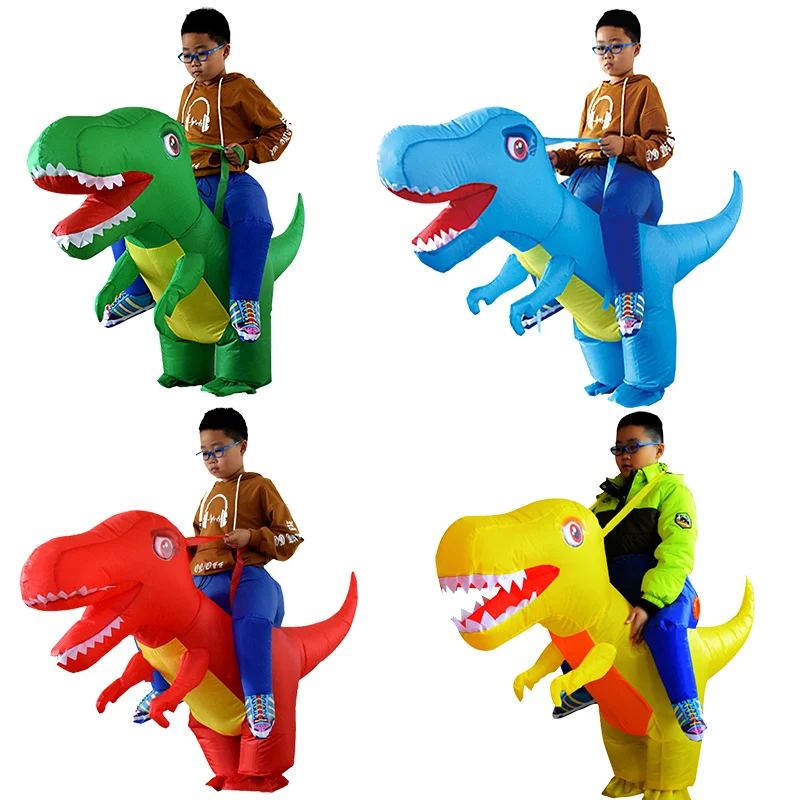 Надувной костюм динозавра для Хэллоуина Маскарадный T Rex Нарядное платье Детские