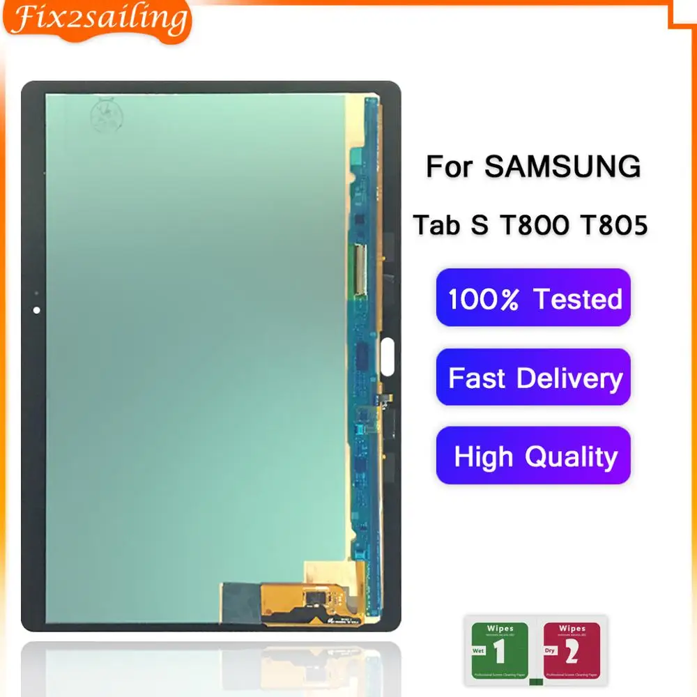 ЖК-дисплей для Samsung Galaxy Tab S T800 T805, дигитайзер сенсорного экрана для Samsung T800 T805, ЖК-дисплей для Samsung T800 T805, ЖК-дисплей с дигитайзером сенсорного э...