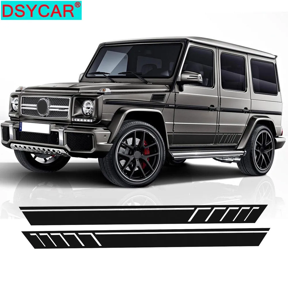 DSYCAR 1 комплект Автомобильная боковая юбка наклейка порог дверь наклейки