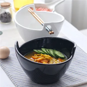 

Japanese large ceramic ramen instant noodles soup rice bowl household salad bowl chopsticks tableware set dinnerware