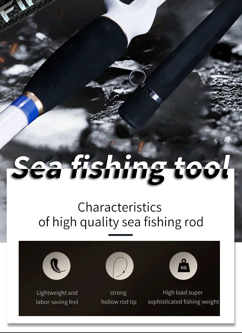 Vara de pesca purelure de alto carbono,
